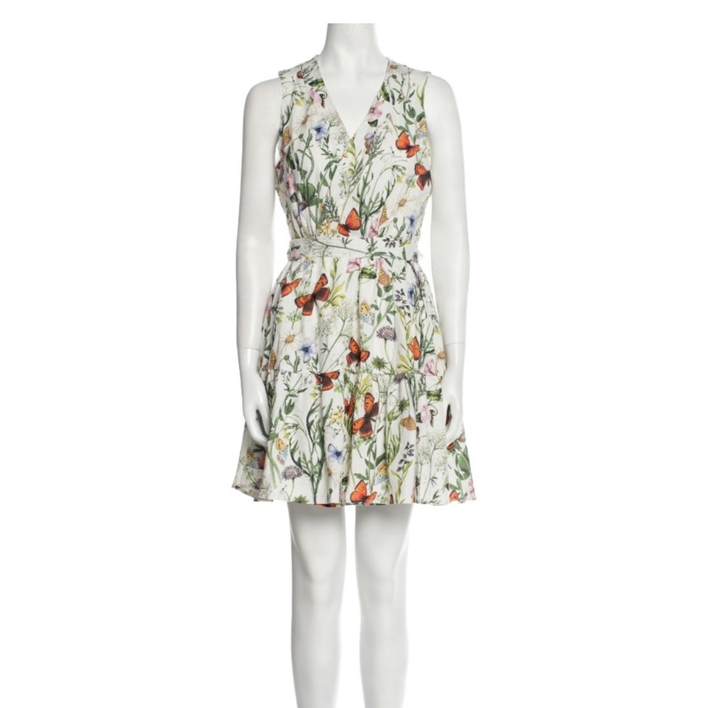 Christian Lacroix Butterfly Print Wrap Dress size s